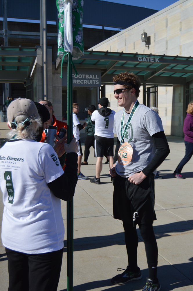 Criminal Justice undergraduate student Nick Doyle after the 5K